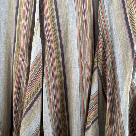 Grace Elements Boho Striped Midi Skirt With Embroidered Waistband Size 4 - Picture 2 of 7